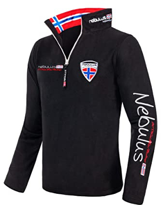 Nebulus Herren Pullover SKANDINAVIA, Warmer Fleecepullover, Pulli aus Fleece mit Half Zip Reißverschluss
