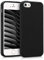 kwmobile Hülle kompatibel mit Apple iPhone SE (1.Gen 2016) / iPhone 5 / iPhone 5S Hülle - weiches TPU Silikon Case - Cover geeignet für kabelloses Laden - Schwarz matt