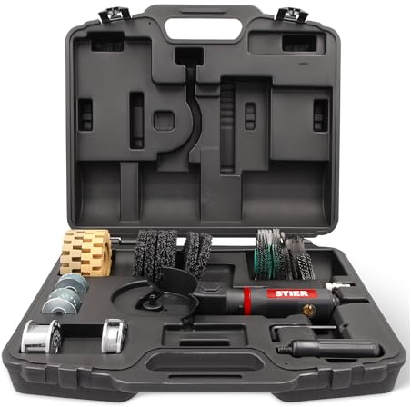 STIER Kit de ponçage 96-1 17 pièces, 3500 tr/min, pour peinture, rouille, joints, kit ponceuse, trousse poncage
