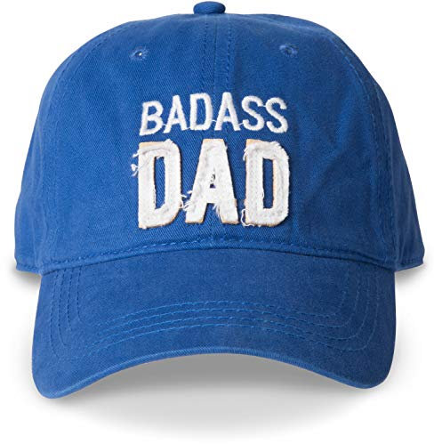 Pavilion Gift Company Men's Badass Dad Baseball Cap, Blue, One Size