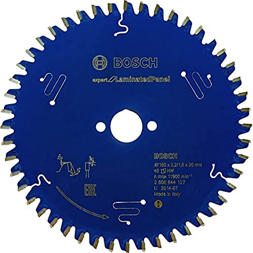 Bosch 1x EXPERT Laminated Panel Corded Circular Saw Blade for Handheld Circular Saw (for Plastic coated boards, Ø mm, Professional Accessory Hand-Held Corded Circular Saws)