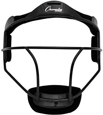 Champion Sports Softball Fielders Face Mask Máscara Facial de sóftbol de Acero, Unisex, Negro, Junior