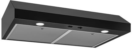 Broan-NuTone GLA1423BL 42-Inch Black Under Cabinet Trusted Quiet Power with 350 CFM, 1.5 Sones for Effective Everyday Kitchen Ventilation Undercabinet Range Hood