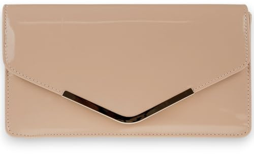 fi9® Handtasche aus Lackleder, für Braut, Hochzeit, Abendveranstaltung, Party, Geldbörse, Clutch, Schultertasche, medium