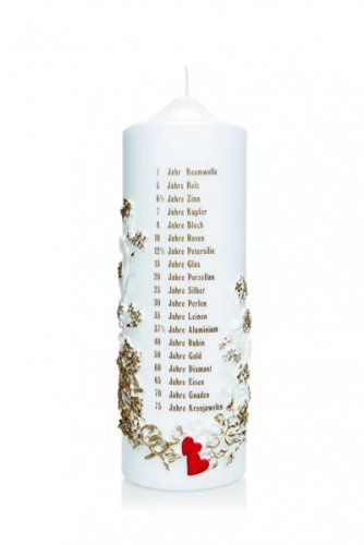 Kerze groß, Hochzeitstage