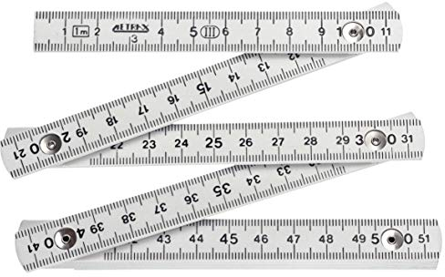 Connex Gliedermaßstab Kunststoff - 1 Meter Länge - Metrische Skala - Elastisch & Robust - Markante Doppelskalierung - Für Haus, Hobby & Werkstatt / Zollstock / Meterstab / Messwerkzeug / COXT700305