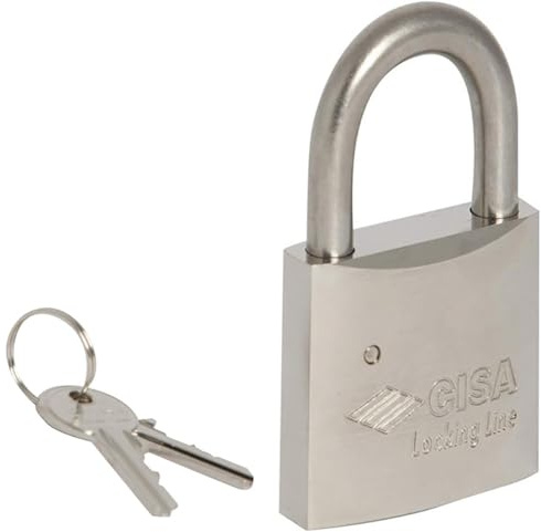 CISA 121710300, Lucchetto Marine Type Locking Line, 30 mm, Arco in Acciaio, Corpo in Ottone