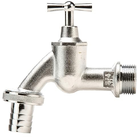 Gardena Wasserhahn mit Schlauchverschraubung: Verchromter Wasserkran für Innen & Außen, 26,5 mm (G 3/4 Zoll)-Gewinde, für 19 mm (3/4 Zoll)-Schlauch (7331-20)