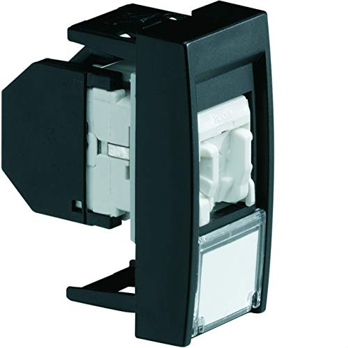 Hager Systo – Prise RJ45 Catégorie 6 STP 1 module noir