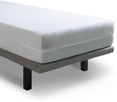 Velfont Matratzenbezug 100x200cm Frottee aus Baumwolle mit Reißverschluss Oeko-TEX Zertifiziert