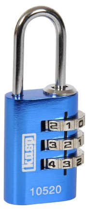 Kasp K10520BLUD Lucchetti a combinazione, alluminio, 20 mm, blu