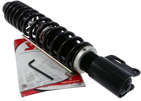 Stoßdämpfer YSS Mono einstellbar 255-330mm kompatibel mit Vespa PX 200 E | kompatibel mit Vespa PX 200 E Lusso E-Start VSX1T 1984-1995; Leistung 10 PS/7,4 kW; stufenlose Vorspannung, oben M10 Zapfen