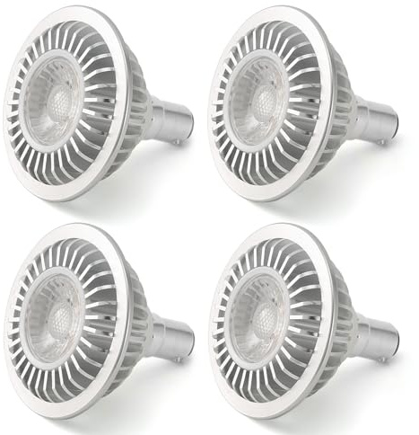 AIBOO AR70 LED Light Bulb BA15D B15 Base, AC/DC12V Input, 7W 500lm for Home Household Commercial Lighting, 50W Halogen Lamp Replacement(Natural White,4 Pack)