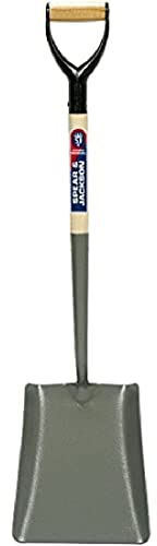 Spear & Jackson 2029RW Solid Socket Square Mouth Shovel, Blue