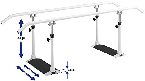 Sport-Tec Gehbarren Standard Barren Stufenbarren, Holmenlänge 2,5 m aus Metall