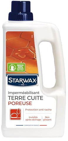STARWAX Imprägniermittel für poröse Terrakotta 1 l | Fleckenschutz, nach dem Trocknen unsichtbar, rutschfest, für poröse Terrakottaböden