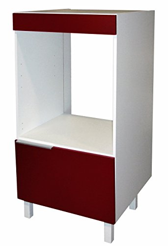 BERLIOZ CREATIONS Mobile a Mezza Colonna per Forno da Incasso, 60 cm, Altro, Bordeaux Molto Lucido, 60 x 118 x 60 cm