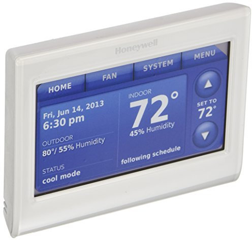 Honeywell THX9421R5021WW 2 Wire IAQ High Definition Touch Screen Thermostat with Red LINK Technology, White