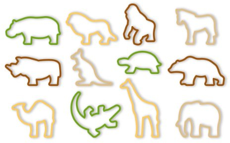 Tescoma 630930 Delicia Kids Set 12 Tagliabiscotti Zoo