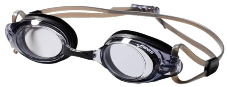 FINIS Bolt Goggles - Wettkampf-Schwimmbrille für Damen und Herren - beschlagfreie mit UV-Schutz - Leicht verstellbare für Erwachsene mit 3 austauschbaren Nasenstücken - Schwarzer Rauch