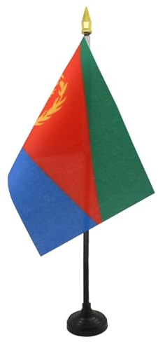 AZ FLAG Bordsflagga Eritrea 15x10 cm Eritreansk 100D Polyester Plastfot