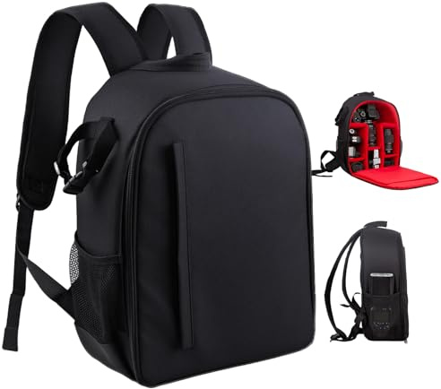 LP Camera Backpack, Professional Camera Backpack Unisex Waterproof Equipment Photography Gears Bag Case for DSLR/SLR Camera Lens Tripod and Accessorie for Women Men