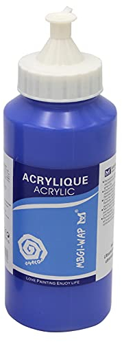 MAGI® Künstler-Acrylfarbe je 500 ml, in 24 feinen Farbtönen, freie Farbwahl, Acryl, Malfarbe im Dosiergebinde (14-ultramarinblau)