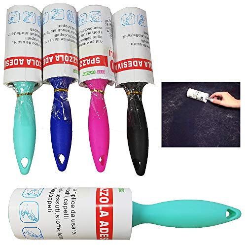 Marannashop® 6 Rulli Adesivi Togli Peli Spazzola Divano Indumenti 60 Fogli Rullo Adesivo Tessuti Poltrona Animali Cani Gatti Casa Giacche Cappotti 3206