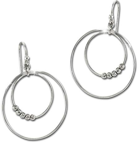 SilberDream Ohrringe Ohrhänger 925 Silber Doppelringe Damen Schmuck SDO6700J Silber Ohrhänger