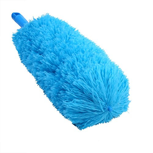 Plumero electrostático, Plumero de Microfibra con Microfibra Suave, Cabezal Flexible para Limpiar Muebles(Cielo Azul)