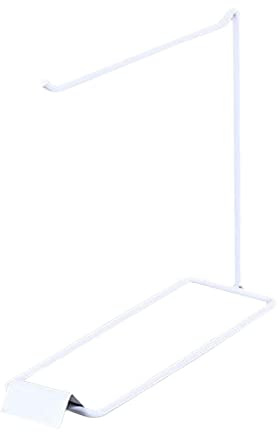 F Fityle Organizzatore di Gioielli da banco, Supporto per scaffali in Ferro Moderno da appoggio, espositore da Appendere per Bracciale, Occhiali con Ciondolo, 1 Riga Bianca