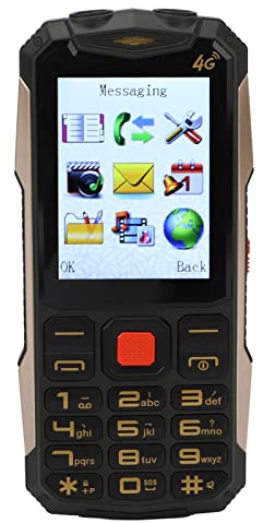 Yunseity Unlocked Seniors Cell Phone, Clear Display Large Buttons Volume Easy Mobile Phone, Supports SOS, Flashlight, Photo Video, Dual SIM Cards, 4800Mah Battery (Green)