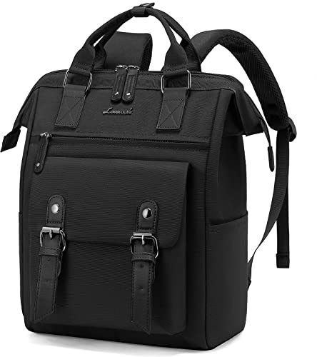 LOVEVOOK Rucksack Damen Klein, Wasserdicht Kleiner Rucksack Damen-rucksackhandtaschen Cityrucksack, Mini Rucksack Tasche 2 in 1 Elegant Backpack Women Handtache Rucksäcke Frauen für Reise Schwarz