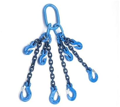 Joma-Tech 4-Strang Anschlagkette 1,5m GK10 10mm blau verkürzbar