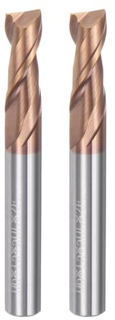 QUARKZMAN 2Pcs Fraises à Bout Carré 6mm Dia 6mm Queue en Carbure Hrc55 Noir | Fraises 2 Flûtes en Carbure Hrc55 Revêtu d'Altin pour le Fraisage de Fin Cnc