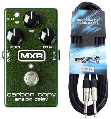 MXR M169 Effektgerät Carbon Copy Analog Delay Pedal + keepdrum Gitarrenkabel