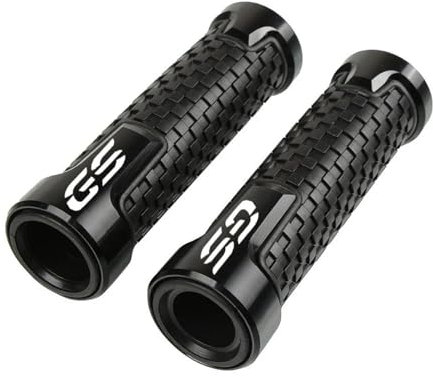 WestCH Motorrad Griff Für BMW R1200GS R1250GS R 1200GS R1250 GS R 1250 GS LC ADV 1200 7/8 '' 22mm Bar Ends Motorrad Griffe Motorrad Lenker Enden Motorrad-Lenkergriffe(Black)