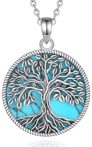 EUDORA Harmony Ball Collana Albero della Vita per Donna Argento Sterling 925 Cubic Zirconia Ciondolo Albero Madre Gioielli Regalo per Ragazza Madre Figlia Moglie, Catena 45 cm