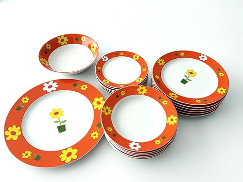 DON HIERRO - Vajilla completa de 20 piezas de porcelana, Karen, 6 servicios