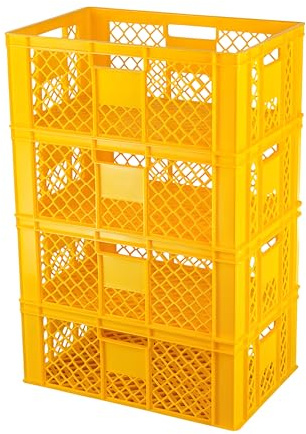 Logiplast 4 Stück Bäckerkisten Brotkisten 600 x 400 x 230 mm in gelb