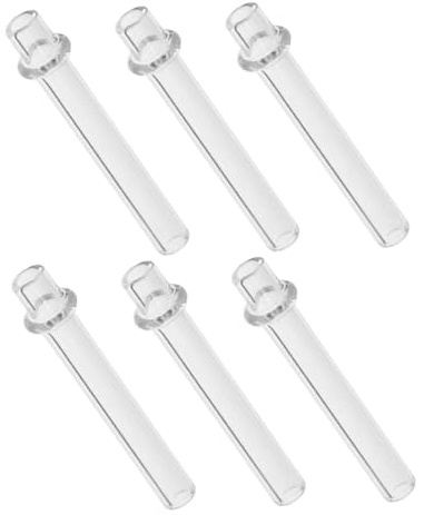 RORPOIR Glas Dochthalter für Öllampen 6 Stück 4mm für Öl und Glaslampen | Glas, Temperaturbeständig und Stabil, Leichter Dochtwechsel, für Labor und Zuhause, Zubehör für Ersatzteile