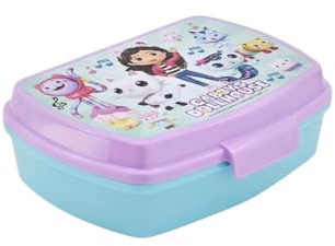My sweety pop - Gabby's Dollhouse mellanmålslåda - lunchlåda - för barn - dagis - skola - semester - måltid - 17 cm - presentidé - lila/blå