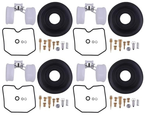 SHYYBD Kit De Réparation Carburateur Moto pour K&awasaki ZRX1100 1200 1200R GPZ1100 Kits Réparation Diaphragme Dépression Pointeau À Flotteur Carburateurs Réparation Kit