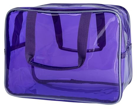 TotePrint Transparente wasserdichte Vinyl-Handtasche Make-up Wasserdicht Schulter Tote Bag 11.8'' ×5.12'' ×8.26'' (DE-A23014-101-6)