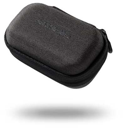 Moë & Mirakime Kompakte Kabeltasche – Gepolsterter Organizer für Kabel, Ladegeräte, Kopfhörer, SD- und USB-Karten – Stoßfeste Reisetasche Schwarz
