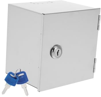 CONGARTENO Caja De Protección Para Enchufe Exterior Con Cerradura Tapa De Toma De Corriente Eléctrica De Acero Inoxidable Cubierta Antirrobo Impermeable Para Interior Y Exterior 4.72X4.72X3.74in