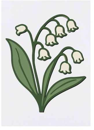 Azeeda 'Lily of the Valley Flower' Temporary Tattoo - Water Resistant, Skin-Safe, Non-Toxic Transfer (TO00089357)