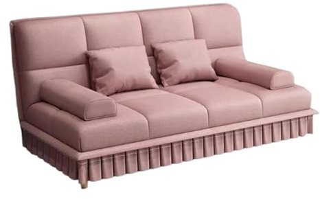 Modern Läderbäddsoffa for kattklösbruk, multifunktionell hopfällbar design, lämplig for små lägenheter Sovfåtölj(Pink,Små)