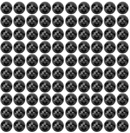 Generic Perline per Intrecciare i Capelli in Plastica Resistente con Sezione a Foro Grande 12 Mm per Tessitura di Capelli e Barba, 100 Pezzi per Uomo e Donna, Nero, Apertura 0,5x0,4 Pollici, Adatto
