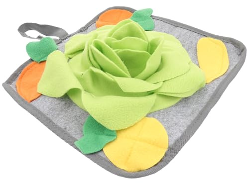 PartyKindom Schnüffelmatte für Kaninchen aus Polarfleece mit Rutschfester Unterseite und Aufhängegurten Trainingspad zur Langsamen Fütterung für Haustiere Wie Meerschweinchen und Hasen